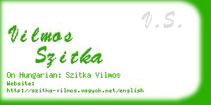 vilmos szitka business card